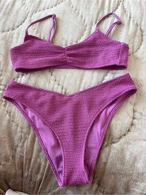 LA Hearts by Pacsun Purple Bikini Swimsuit Medium